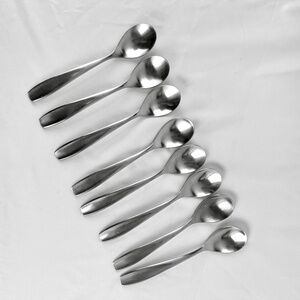 8 Soup Tablespoons Aspen Cambridge Stainless Steel Satin Discontinued Excellent